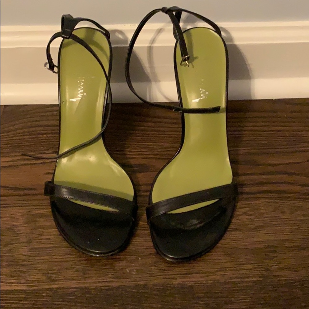 Black strappy heels